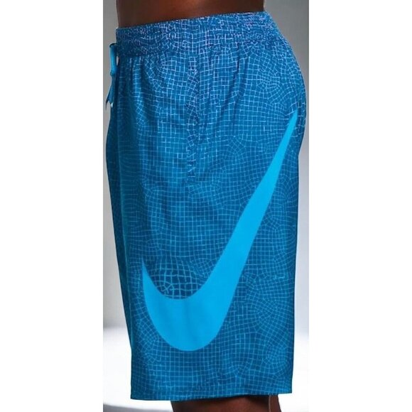 Nike Mens Breaker Grid Swoosh Volley 9" Swim Trunks Green Abyss New Small - Picture 4 of 4